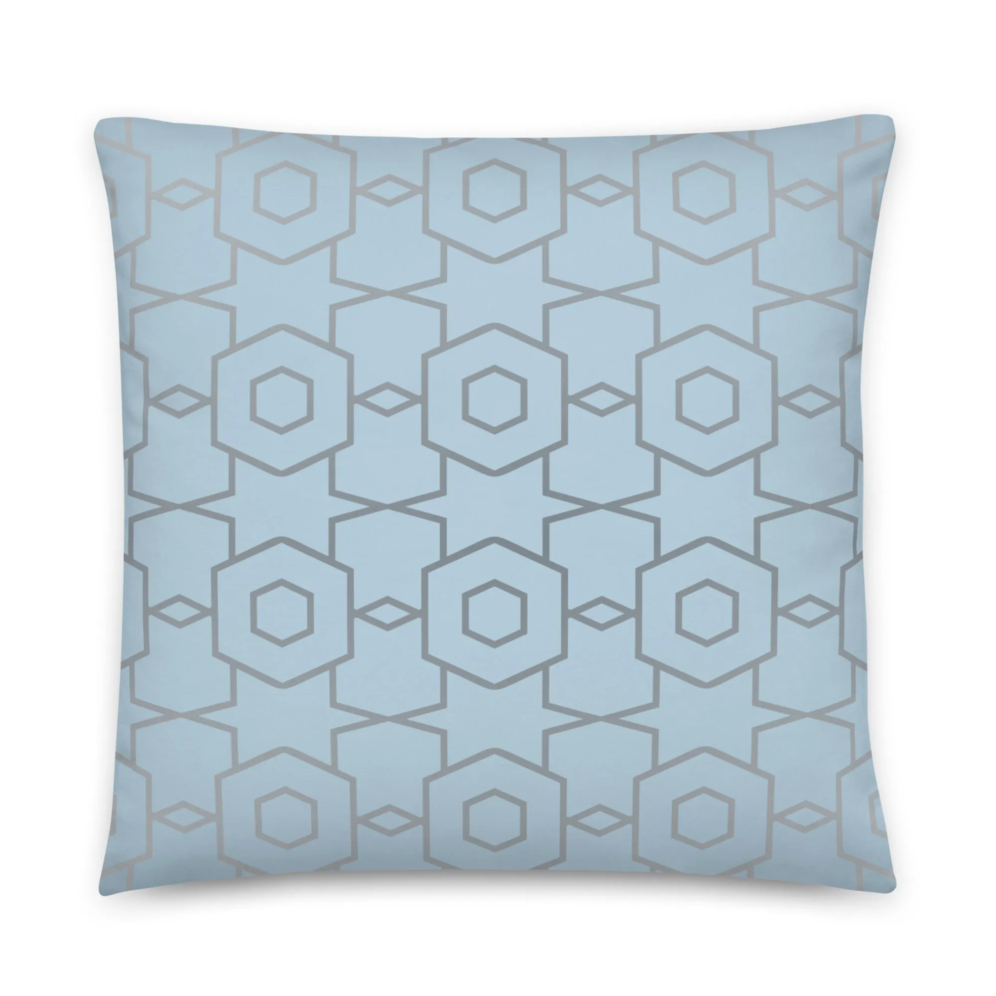 Modern geometric blue cushion covers