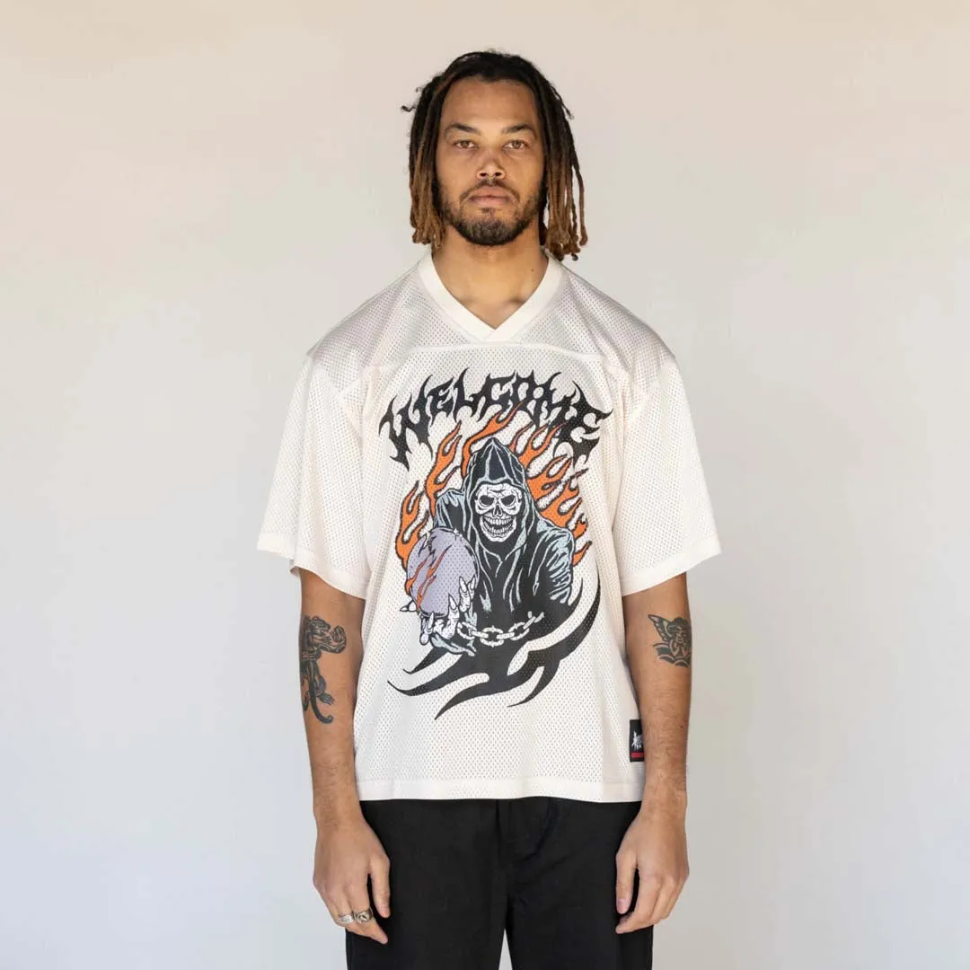 Omen Mesh Football Jersey - Bone