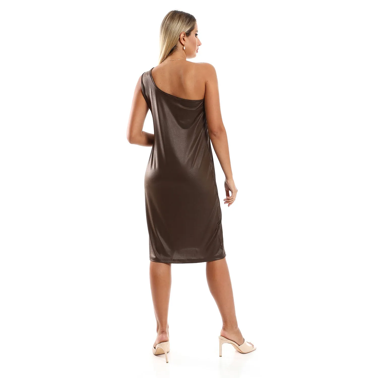 One Shoulder Texture Short Dress - Kady