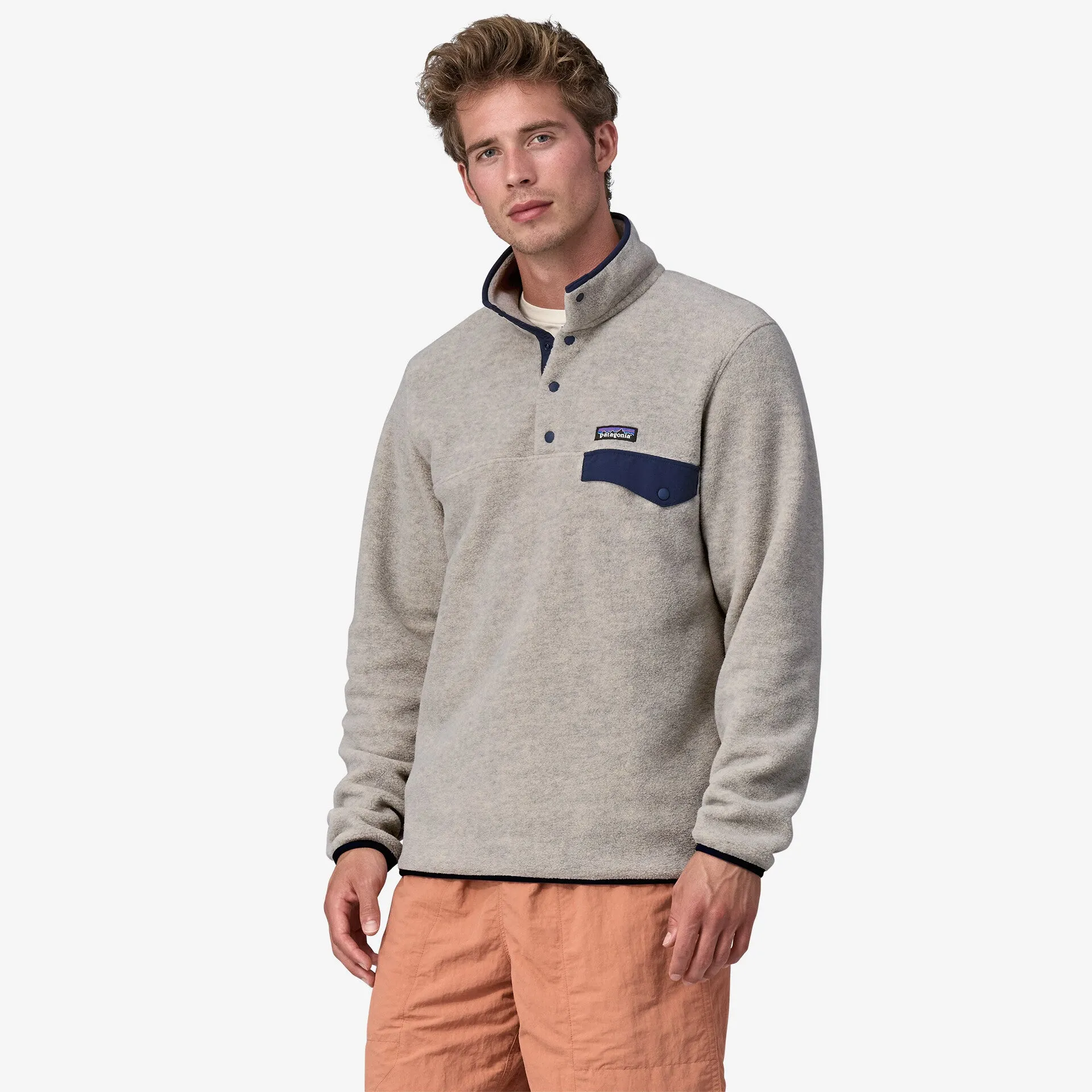 Patagonia Men's Lightweight Synchilla Snap-T Fleece Pullover - OATMEAL HEATHER