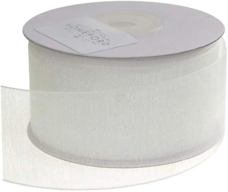 Plain Sheer Organza Ribbon, 2-3/4-inch, 25-yard