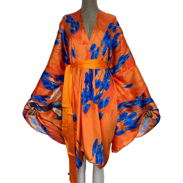 Pre Order: Vibrant Midi Silk Cardigan - WINI