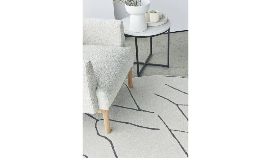 Prince Grey Abstract Lines Rug