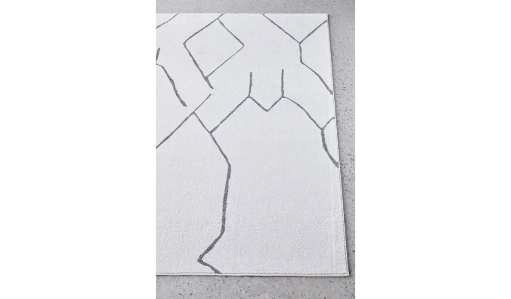 Prince Grey Abstract Lines Rug