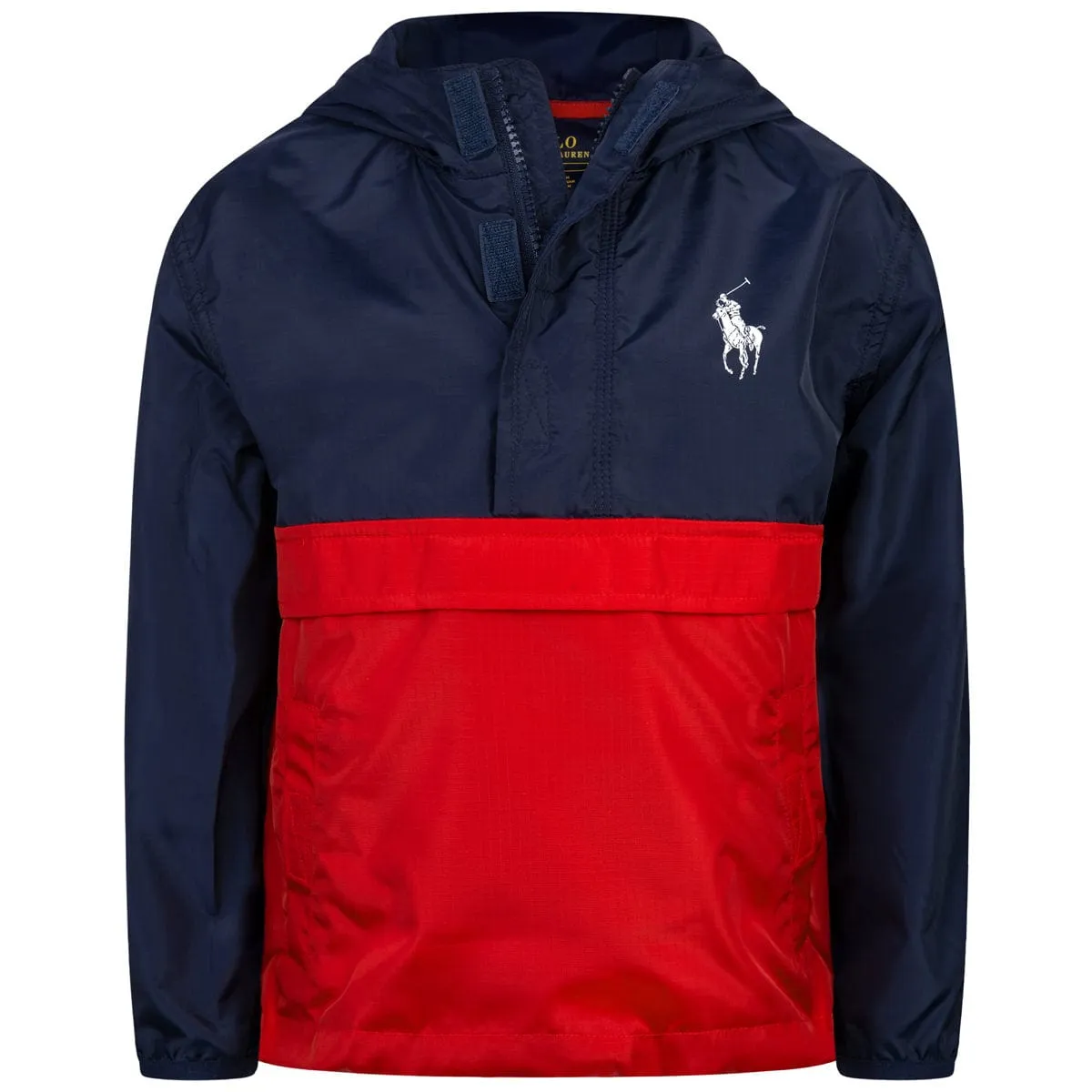 Ralph Lauren Boys Navy & Red Pullover Jacket