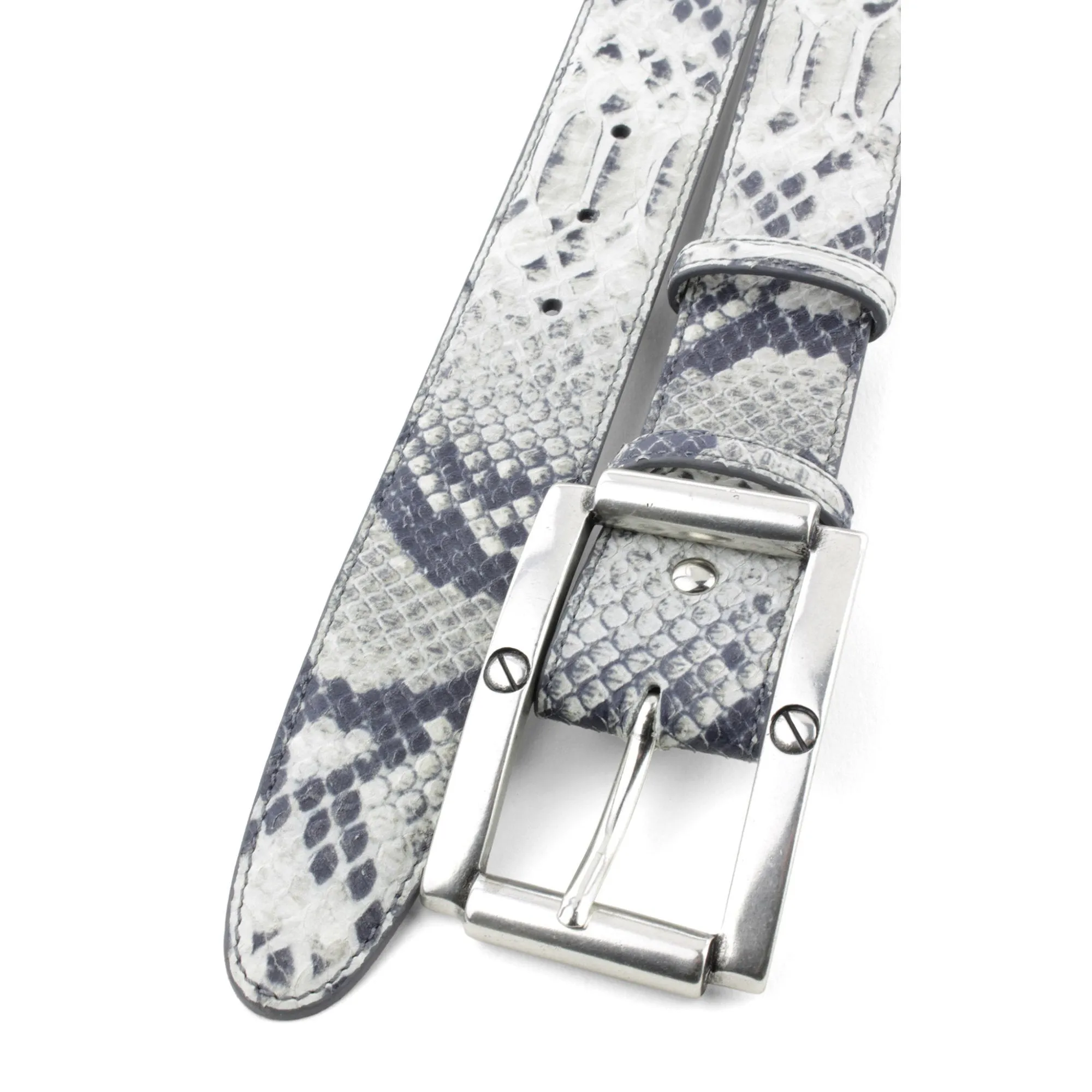 Roccia mock python screw belt