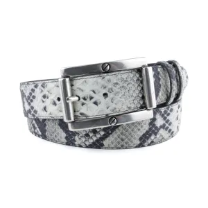 Roccia mock python screw belt