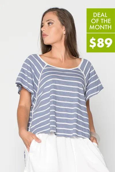 Sailor Top in Stripe Cotton Jersey