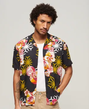 Superdry Asanoha Hawaiian Shirt (Black)