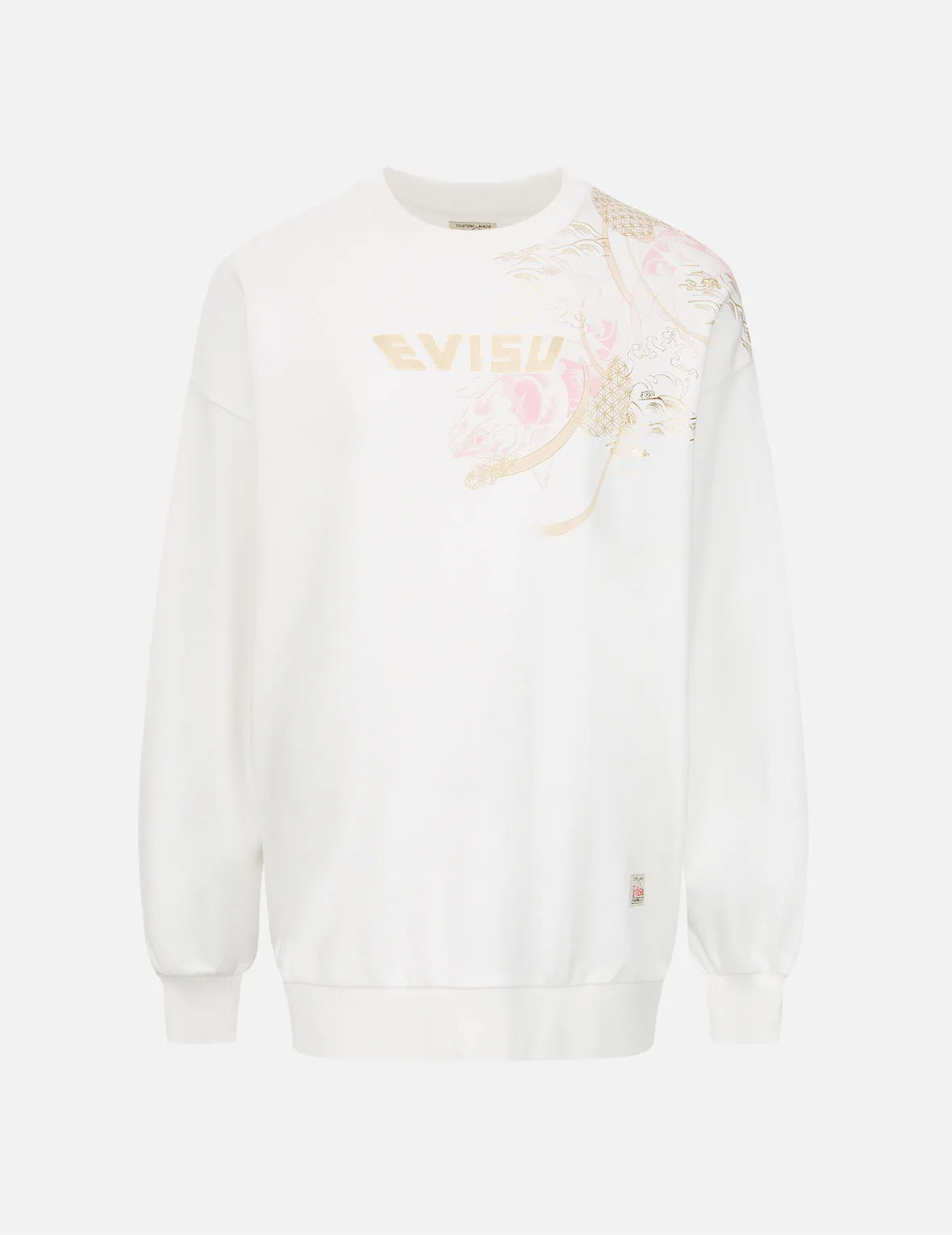 Tattoo Koi with Japanese Pattern Print Sweatshirt