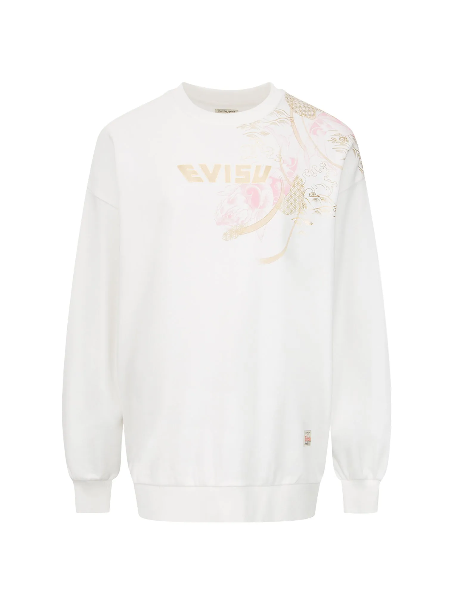 Tattoo Koi with Japanese Pattern Print Sweatshirt