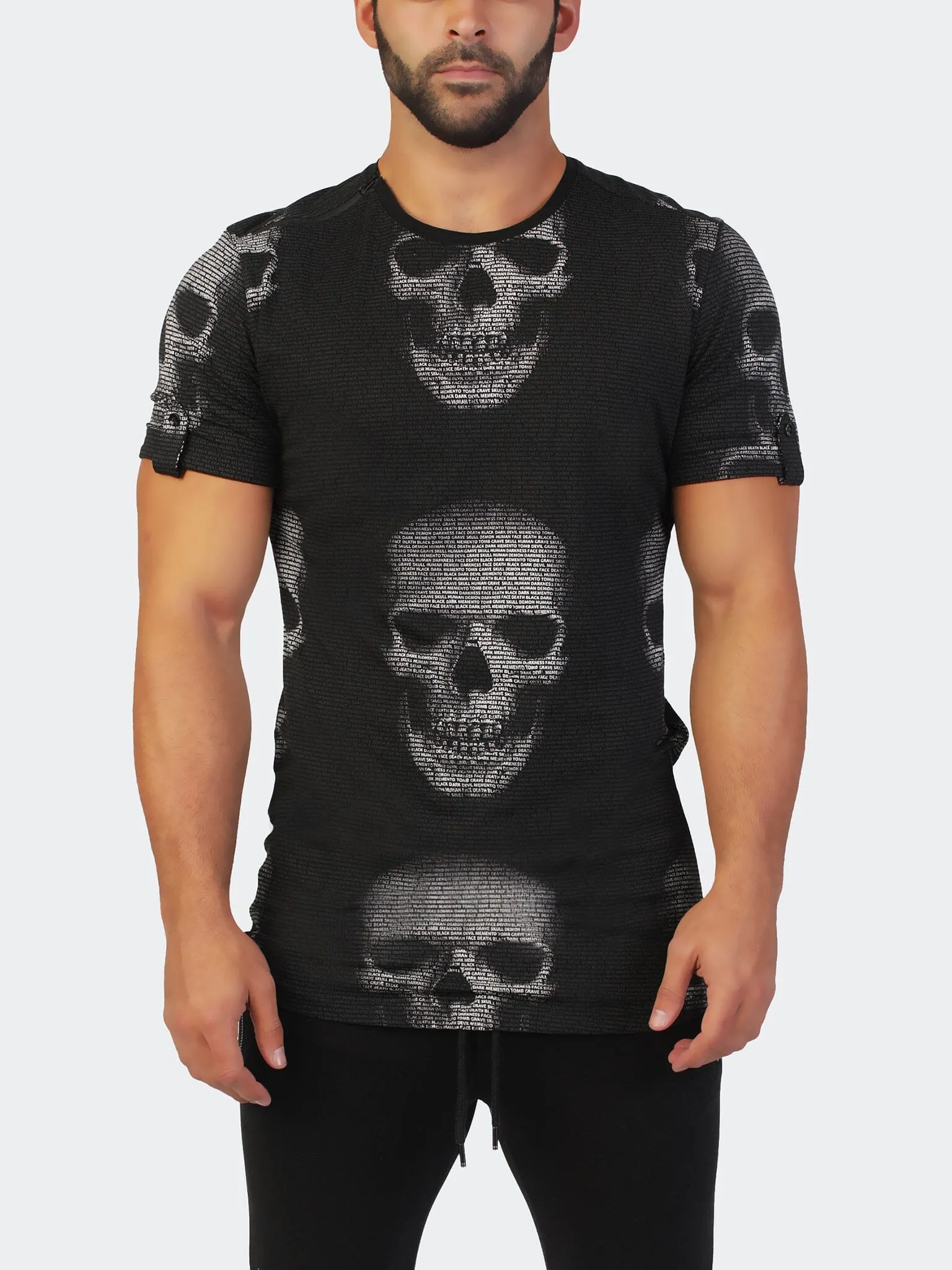 TeeHLZip Skull Black