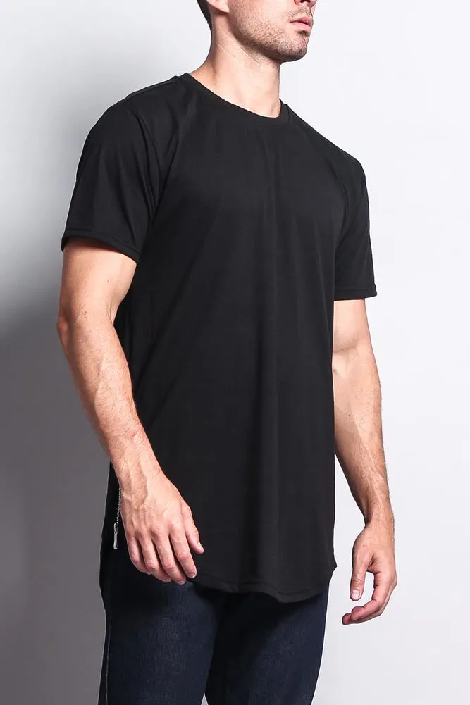 Triple Stacked Plus Long Length Curved Hem T-Shirt