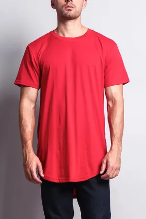 Triple Stacked Plus Long Length Curved Hem T-Shirt