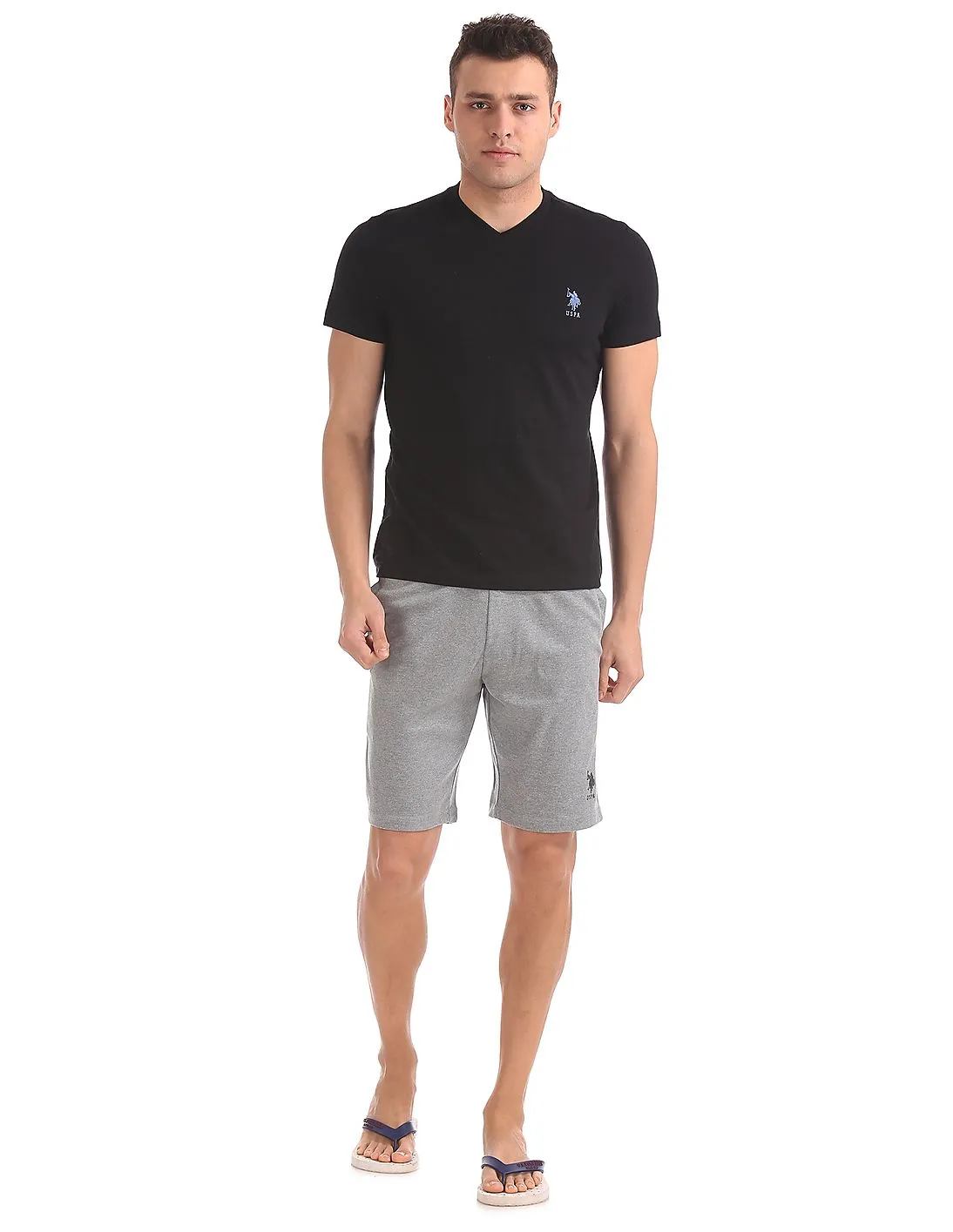 U.S. Polo Assn. Short Sleeve V-Neck T-Shirt Black for men