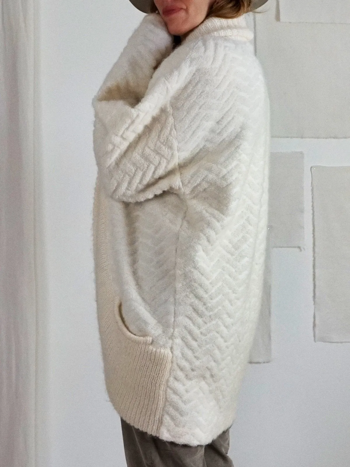 Vintage Vanilla Mohair Cocoon Sweater