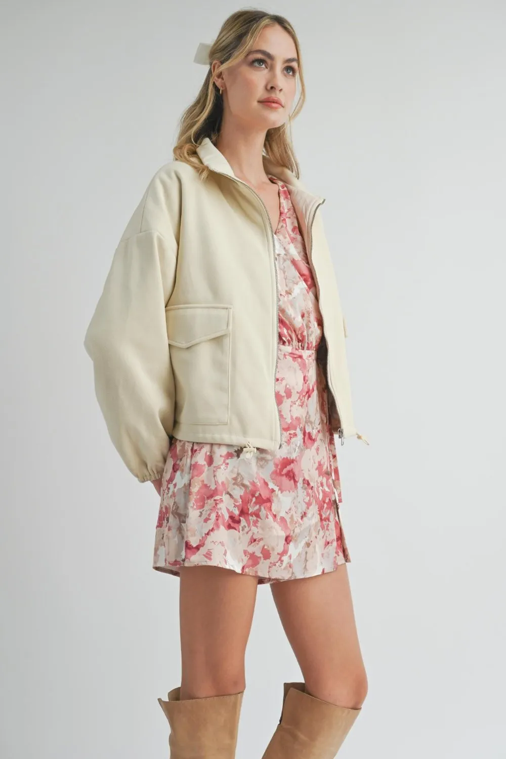 Women's Kendall Quilted Neutral Style Jacket Coat | Outerwear | Cream White