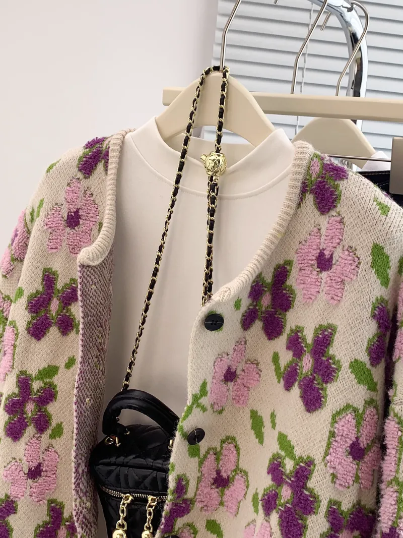 Women's Stylish Wear Plants & Flowers Pattern Cardigans