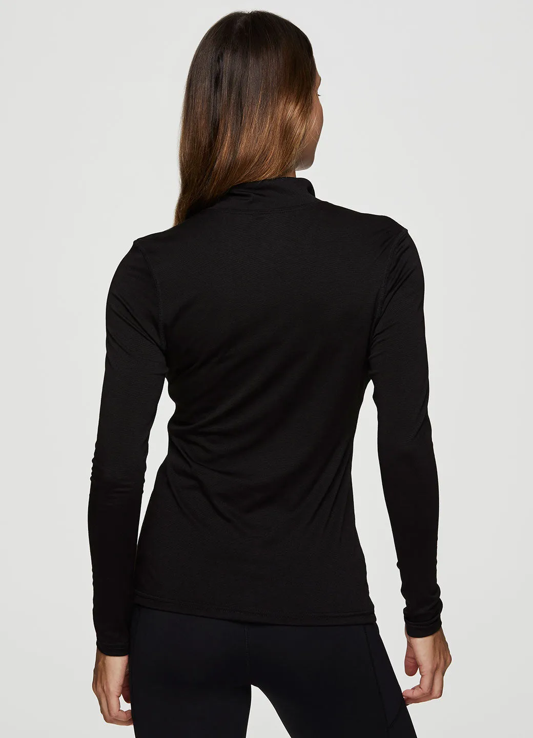 Women's Wool Blend Half Zip Baselayer Pullover Top