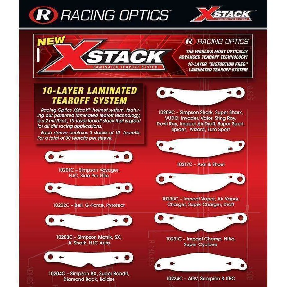 XStack Tear Offs for Impact Vapor, Air Vapor, Charger, Super Charger, Draft - 10230C